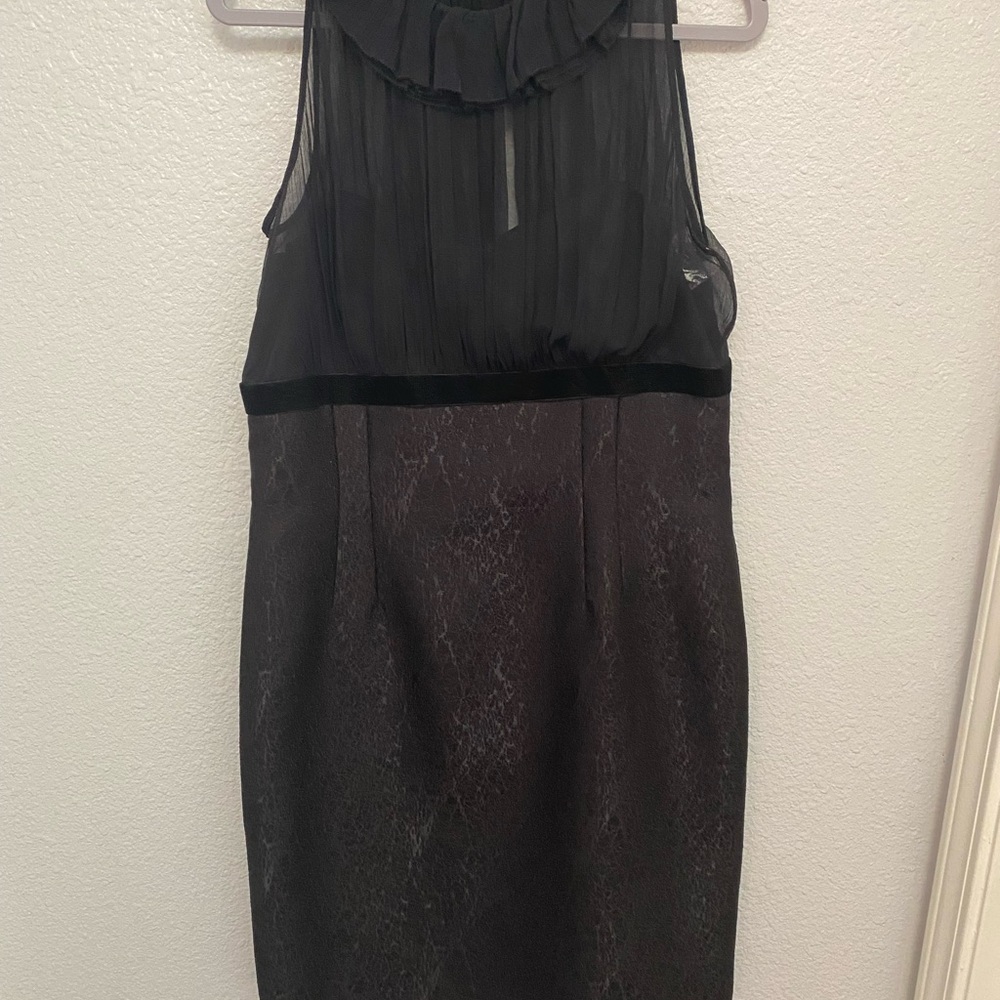 NWT Black Embellished Cut Out Halter Midi Dress